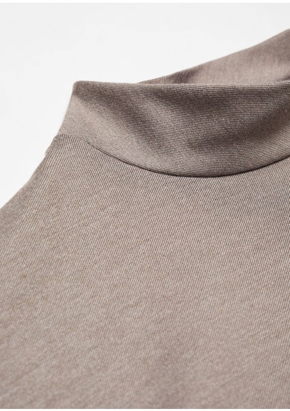 Kapüşonlu Balıkçı Yaka Sweatshirt