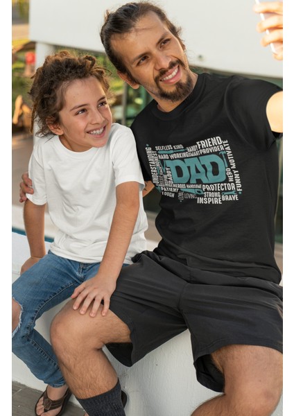 Oversize Dad Baba Yazılı Tişört, Babalar Günü Temalı T-Shirt fiyatları
