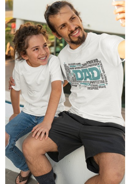 Oversize Dad Baba Yazılı Tişört, Babalar Günü Temalı T-Shirt fiyatları