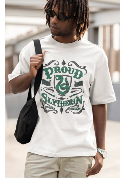 Proud Slyther Baskılı Tişört, Erkek-Kadın Hp Baskılı Tshirt