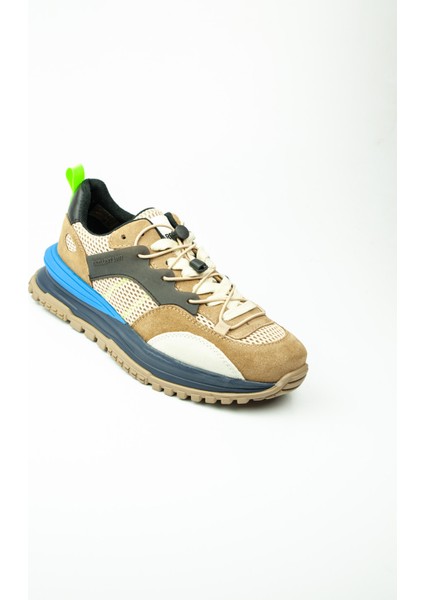 19514 Kahverengi Deri Erkek Sneaker