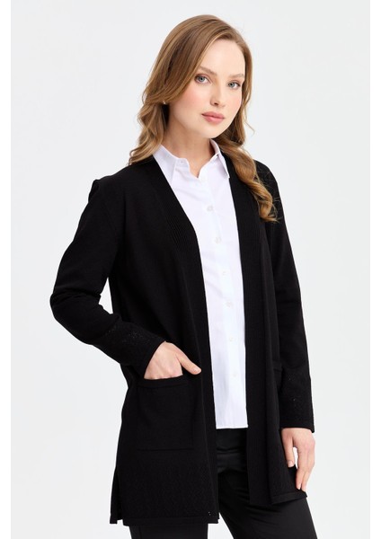 Kadın Triko Araboy Yazlık Ince Ceket Siyah fiyatları