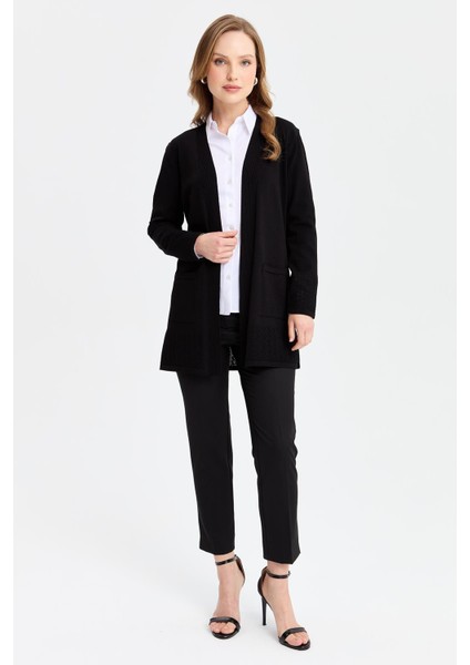 Kadın Triko Araboy Yazlık Ince Ceket Siyah modelleri