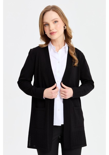 Kadın Triko Araboy Yazlık Ince Ceket Siyah fırsatları