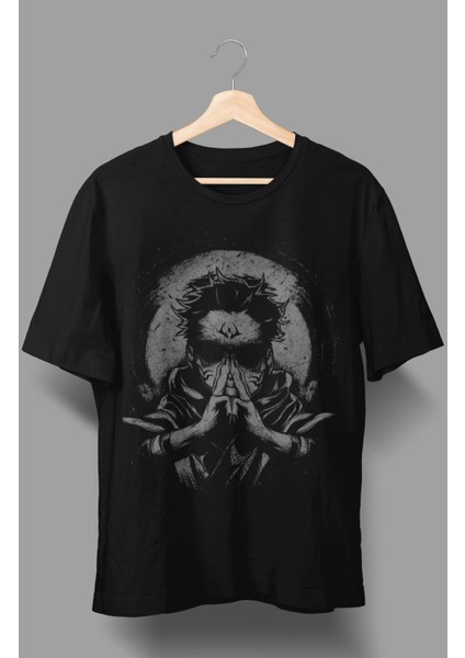 Oversize Jjk Sukuna Ryoiki Tenkai Tişört, Anime Baskılı T-Shirt modelleri