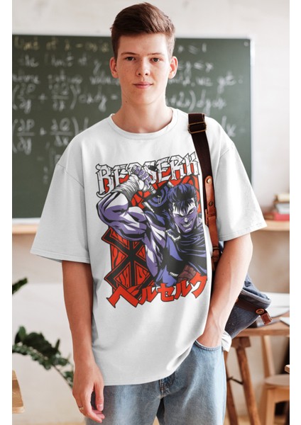 Oversize Berserk V4 Tişört,unisex Anime Baskılı T-Shirt fiyatları