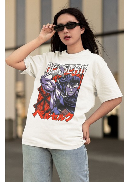 Oversize Berserk V4 Tişört,unisex Anime Baskılı T-Shirt modelleri