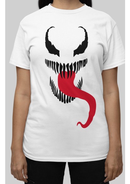 Unisex Marvel Venom V4 Baskılı Tişört, Oversize Marvel Baskılı T-Shirt