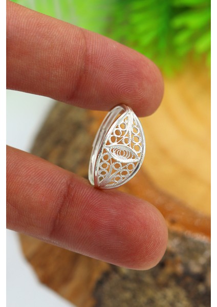 Zarif Model El Işçiliği 925 Ayar Gümüş Telkari Yüzük 201023016 fiyatları