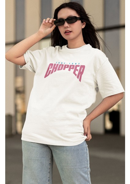 Oversize One Piece Chopper Ex2 Sırt Baskılı T-Shirt, Unisex Anime Baskılı Tişört