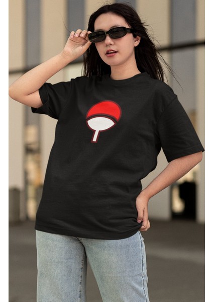 Oversize V3 Itachi Ex2 Sırt Baskılı T-Shirt, Unisex Anime Baskılı Tişört