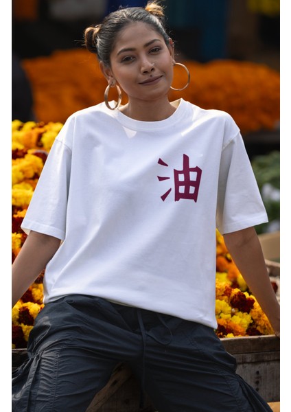 Oversize Naruto Jiraiya V2 Sırt Baskılı T-Shirt, Unisex Anime Baskılı Tişört