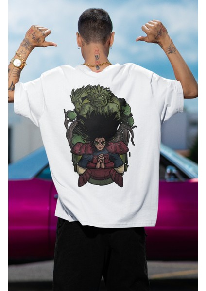 Oversize Uchiha Madara Ex Sırt Baskılı T-Shirt, Unisex Anime Baskılı Tişört modelleri