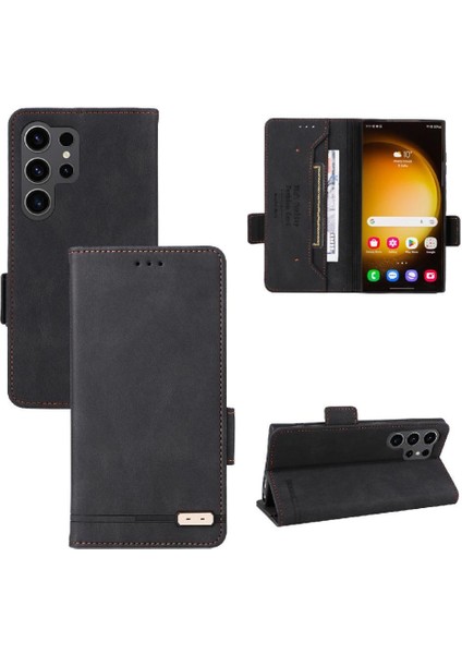 Kart Tutucu Kickstand Kart Folio ile Samsung Galaxy S24 Ultra Için Kılıf (Yurt Dışından)