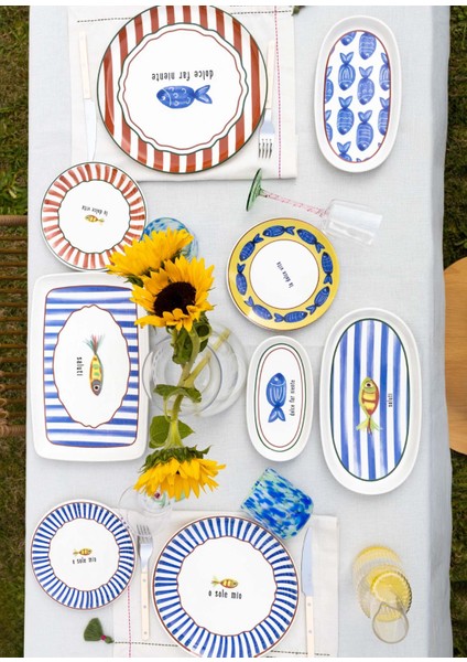 Fish Dikdörtgen Servis 34X25 cm modelleri