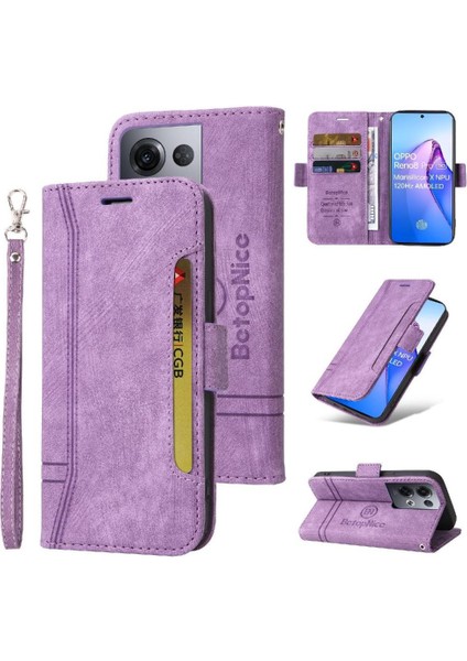 Oppo Oppo 8 Pro 5g Kart Yuvaları Için Kılıf Tpu Deri Manyetik Cüzdan Flip (Yurt Dışından)