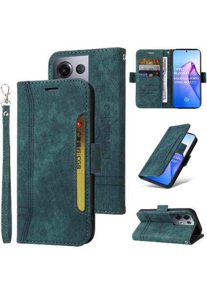 Oppo Oppo 8 Pro 5g Kart Yuvaları Için Kılıf Tpu Deri Manyetik Cüzdan Flip (Yurt Dışından)