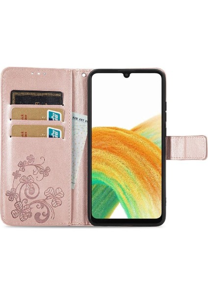 Samsung Galaxy A13 4g Kısa Kayış Deri Kılıf Dört Yapraklı Yonca (Yurt Dışından) modelleri