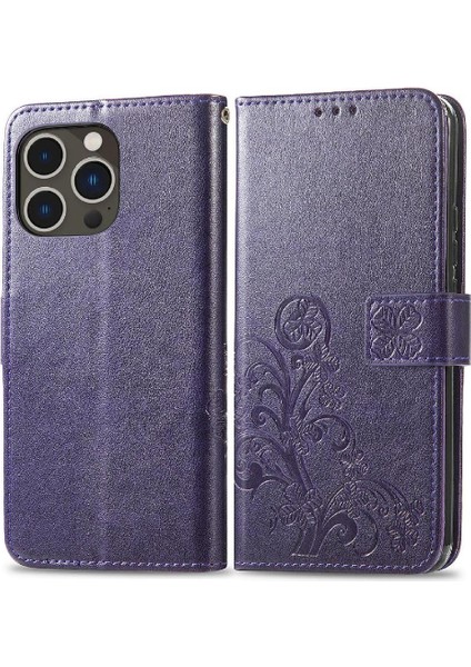 Iphone 14 Için Kılıf Pro Kısa Kayış Dört Yapraklı Yonca Zarif Iş (Yurt Dışından)