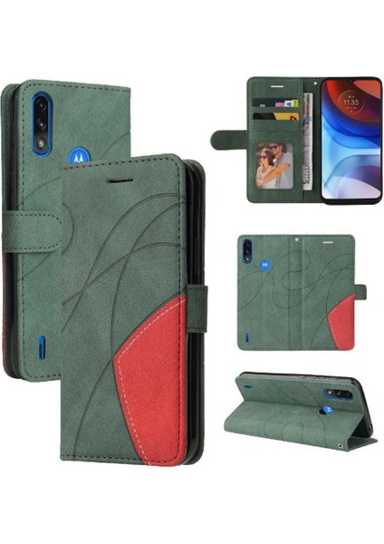 Motorola Moto E7 Güç Kickstand Koruyucu Kart Yuvası Standı ile Kılıf (Yurt Dışından)