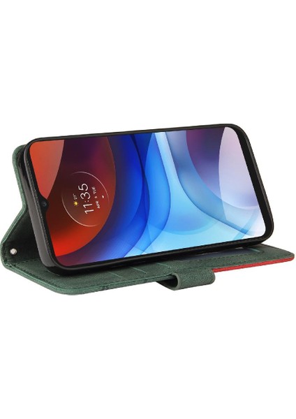 Motorola Moto E7 Güç Kickstand Koruyucu Kart Yuvası Standı ile Kılıf (Yurt Dışından)