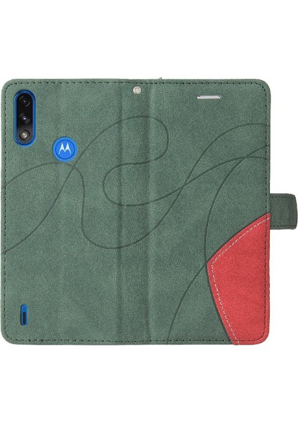 Motorola Moto E7 Güç Kickstand Koruyucu Kart Yuvası Standı ile Kılıf (Yurt Dışından)