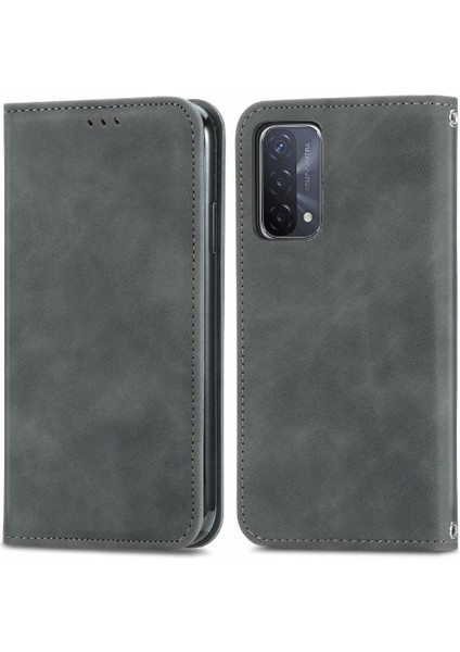Oppo A54 5g Kordon Deri Çanta Fermuar Cüzdan Basit Iş Için Kılıf (Yurt Dışından)