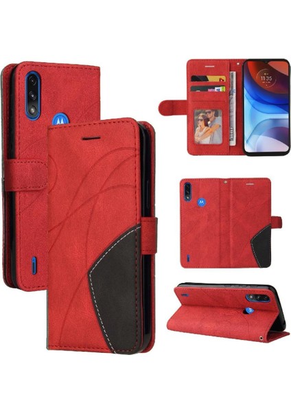 Motorola Moto E7 Güç Kickstand Koruyucu Kart Yuvası Standı ile Kılıf (Yurt Dışından)