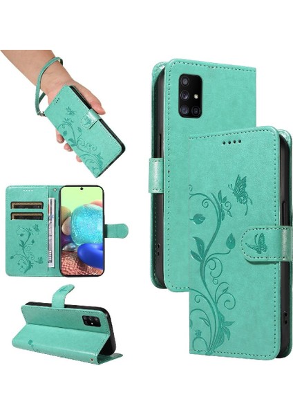 Samsung Galaxy A71 5g Cüzdan Telefon Kılıfı ve Kart Yuvası Kabartmalı (Yurt Dışından)