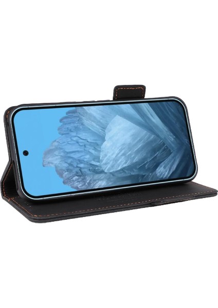 Kart Tutucu Kickstand Tam Koruma Fiber ile Google Pixel 9 Için Kılıf (Yurt Dışından)