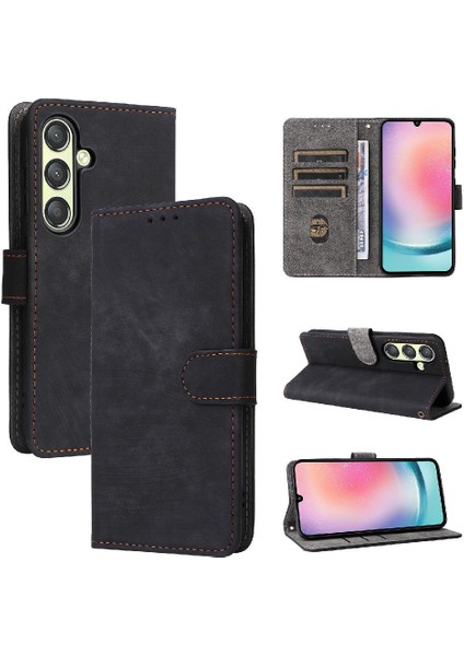 Samsung Galaxy S24 Pu Deri Kart Yuvaları Kapak Manyetik Kapatma (Yurt Dışından)