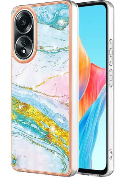 Oppo A58 4g Ince Tpu Mermer Desen Koruma Yumuşak Tampon Için Kılıf (Yurt Dışından)