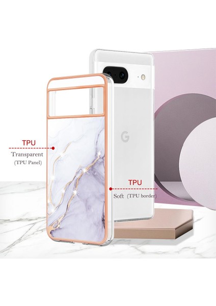 Google Piksel 8 5g Ince Tpu Yumuşak Tampon Mermer Desen Koruma (Yurt Dışından) modelleri