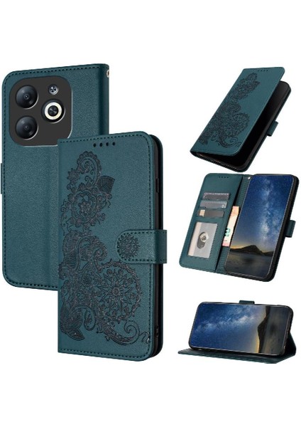 Tecno Spark 8 Flip Folio Kitap Pu Deri Manyetik Kapatma Için Kılıf (Yurt Dışından)