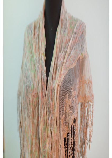 Bej Multi Renk Pamuk - Ipek Şal modelleri