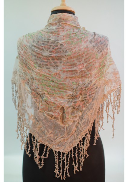 Bej Multi Renk Pamuk - Ipek Şal indirimleri