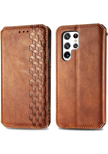 Samsung Galaxy S22 Ultra Flip Kapak Için Kılıf Zarif Iş Cüzdan (Yurt Dışından)
