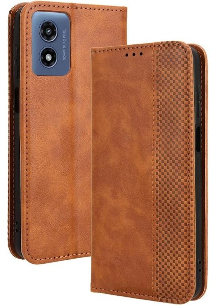Motorola Moto G Oynamak Için Kılıf 4g 2024 Manyetik Kapatma Pu Deri Cüzdan (Yurt Dışından)