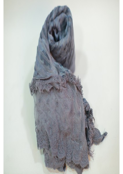 Gri Renk Pamuk - Ipek Şal