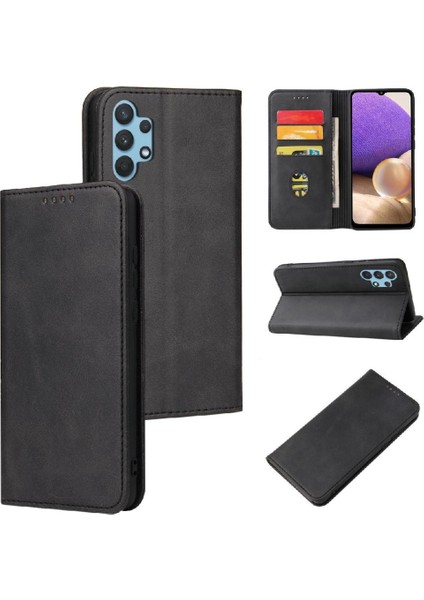 Samsung Galaxy A32 5g Için Kılıf Deri Folio Flip Case Tam Koruma (Yurt Dışından)