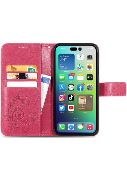 Iphone 14 Için Kılıf Pro Kısa Kayış Dört Yapraklı Yonca Zarif Iş (Yurt Dışından) modelleri