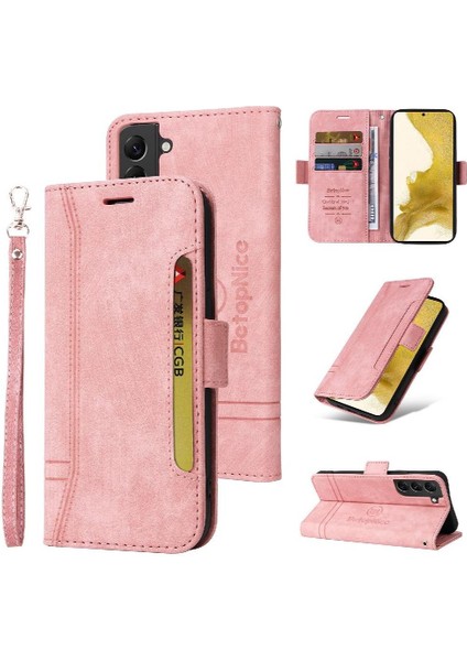 Samsung Galaxy S22 5g Için Kılıf Cüzdan Kapak Çevirin Tpu Deri Manyetik Kart (Yurt Dışından)