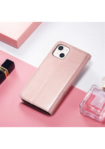 Iphone 13 Için Kılıf Mini Zarif Iş Kapak Kapak Kısa Kayış Dört (Yurt Dışından)