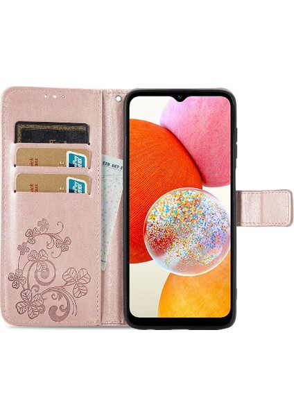 Samsung Galaxy A14 Için Kılıf 4g Zarif Iş Kısa Kayış Kapak Çevirin (Yurt Dışından)
