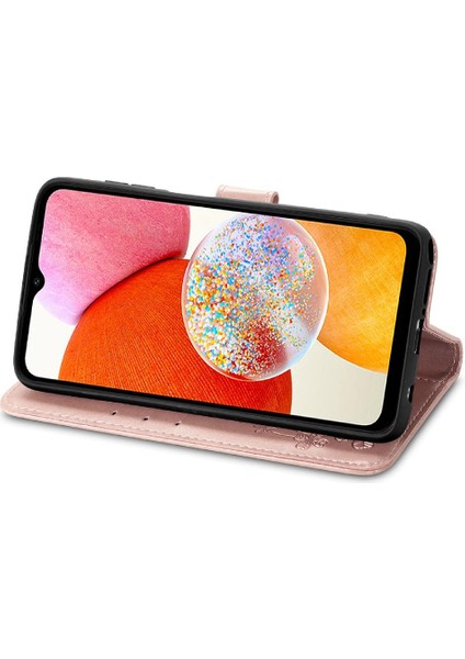 Samsung Galaxy A14 Için Kılıf 4g Zarif Iş Kısa Kayış Kapak Çevirin (Yurt Dışından)