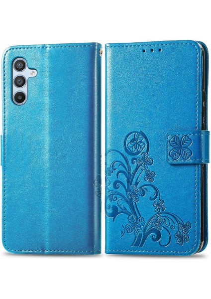 Samsung Galaxy A54 5g Kısa Kayış Deri Kılıf Kapak Kapak Dört (Yurt Dışından)