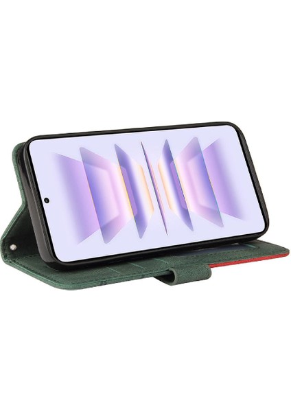 Xiaomi Poco F5 Pro Iki Renkli Dikiş Kickstand Koruyucu Pu (Yurt Dışından) modelleri