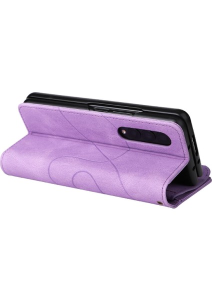 Samsung Galaxy Z Için Kılıf Kat 4 Dokuz Kart Yuvaları ile Kickstand Koruyucu (Yurt Dışından) modelleri