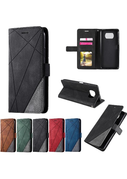 Xiaomi Poco X3 Nfc Kart Tutucu Kickstand Darbeye Pu Deri (Yurt Dışından)
