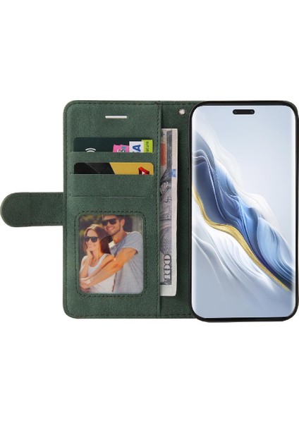 Bdt Shop Onur Için Flip Case Sihirli 6 Pro 5g Pu Deri Flip Folio Kılıf Kickstand (Yurt Dışından)